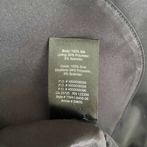 Babaton Black 100% Silk Shirt Dress with Pockets XS - Picture 10 of 10